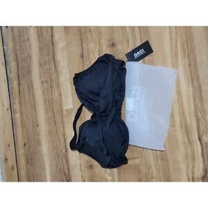 Darci Bikini Top Size XL – Black – NWT – Ribbed Swimwear Adjustable Straps